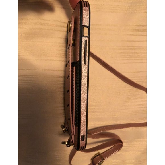 Crossbody Strap Lanyard / Card Holder Leather Case for iPhone 13 - Picture 9 of 9